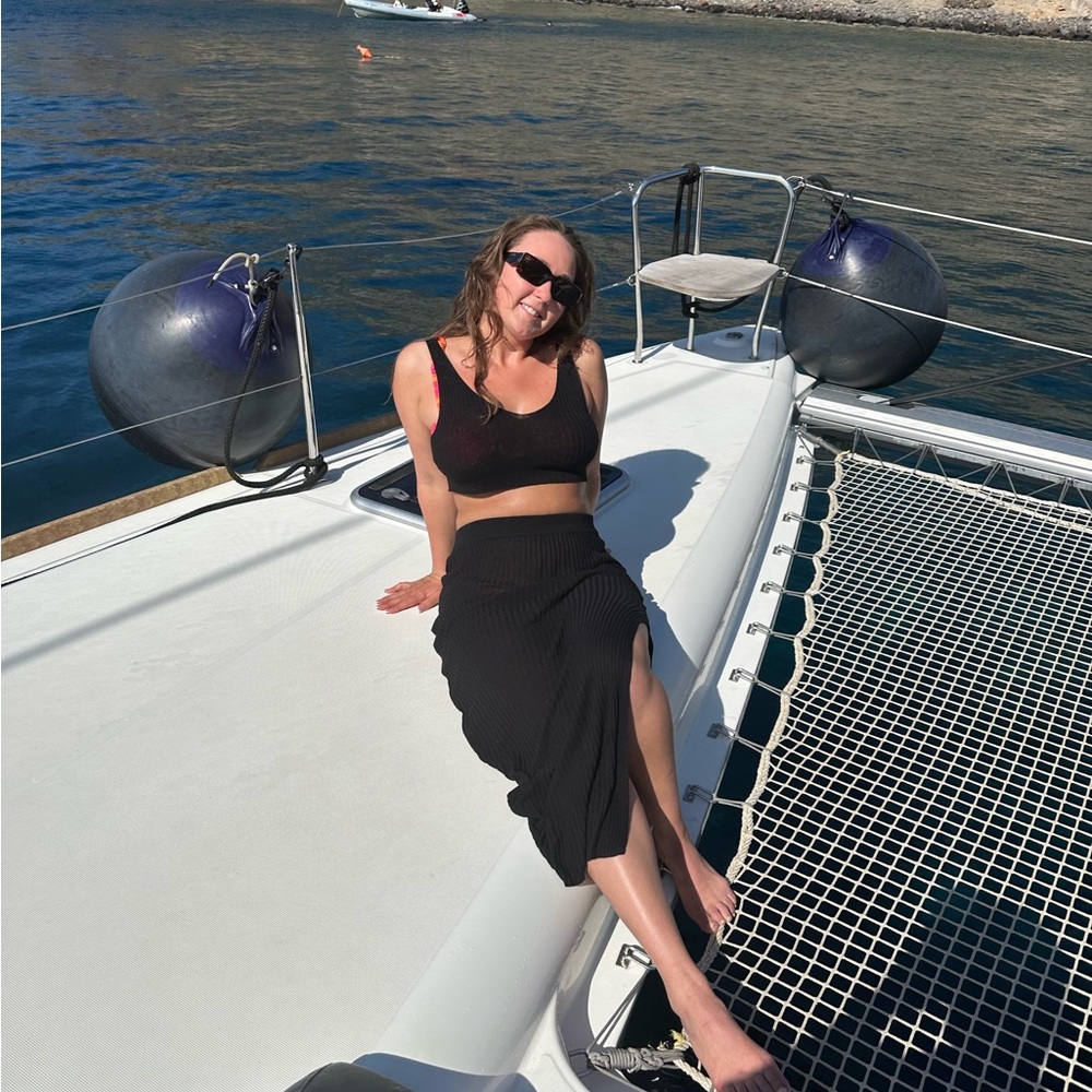 SHEIN Black Crop Top and Maxi Skirt Set